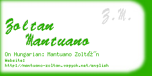 zoltan mantuano business card